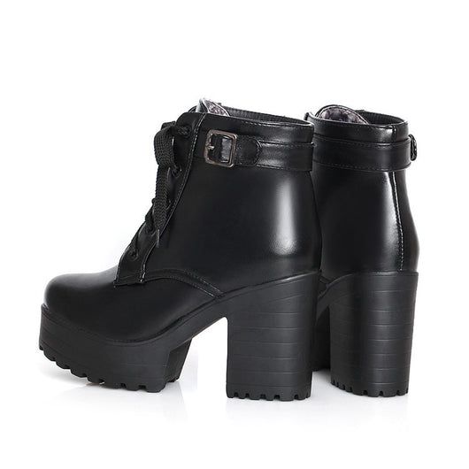 Botas Martin Talla Grande con Tacón Robusto y Encaje - Comodidad y Estilo - Image 3