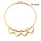 Curved heart piercing bracelet Gold 8 heart