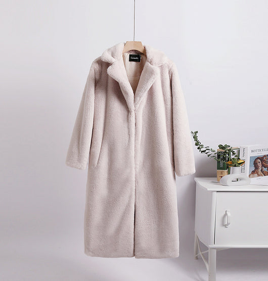 Abrigo de Lana y Pelaje para Mujer - Largo Medio con Costuras Decorativas - Image 20
