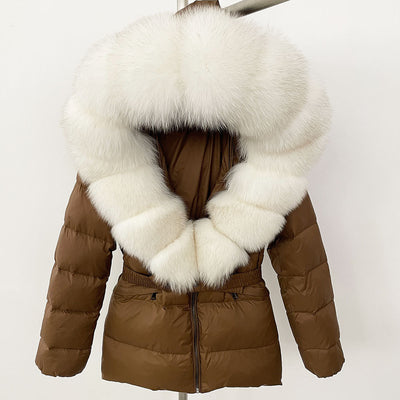 Chaqueta Acolchada Corta Ajustada para Mujer con Forro de Piel - Image 81