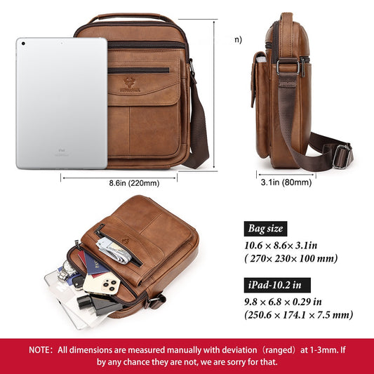 Mochila de Cuero Genuino para Hombre - Diseño Crossover Moderno - Image 2