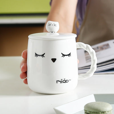 Taza de Cerámica para Gato con Tapa y Cuchara - Image 8
