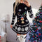 Vestido Navideño Cuello Redondo Manga Larga