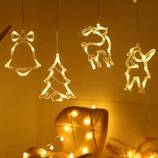 Lámpara LED Navideña con Ventosa - Decoración Santa, Reno y Muñeco de Nieve - Image 3