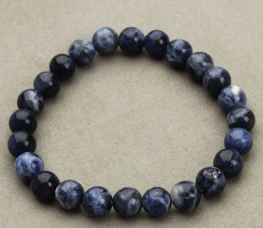 Pulsera de Cuentas de Aventurina Azul - Piedra Arenisca Redonda - Image 3