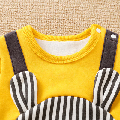Pijama Enterizo de Algodón Cálido con Diseño Infantil para Otoño - Image 8