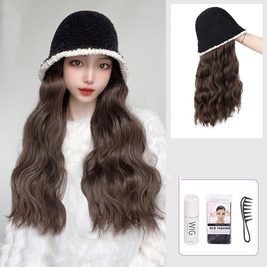 Sombrero Pescador de Red Elegante con Cabello Rizado Largo - Image 12
