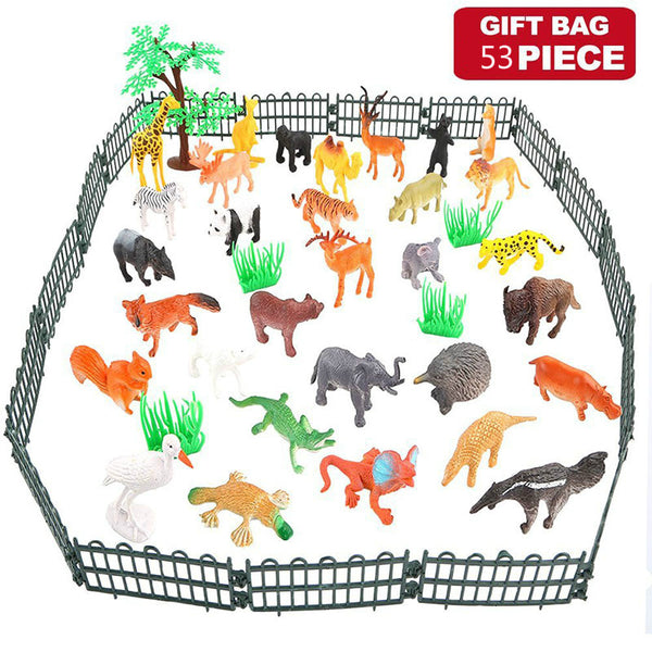 Set de 53 Piezas de Animales en Miniatura del Mundo Animal