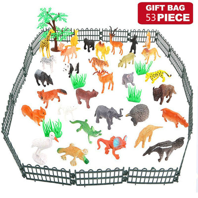 Set de 53 Piezas de Animales en Miniatura del Mundo Animal