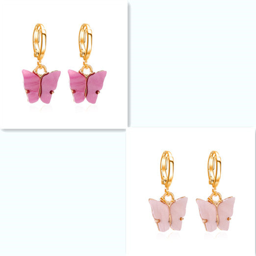 Aretes Mariposa Acrílicos Multicolores para Mujer - Image 17