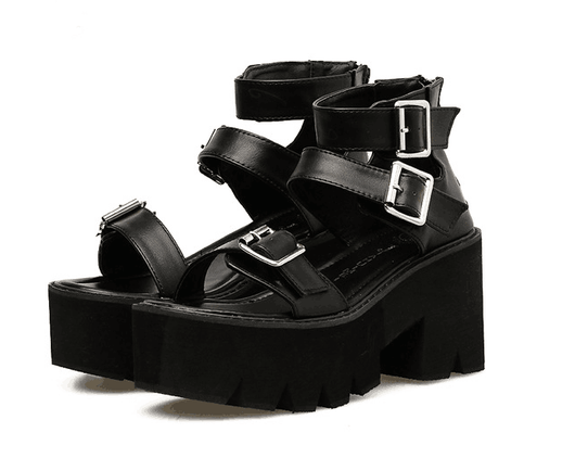 Sandalias de Tacón Alto con Plataforma Gruesa y Hebilla Ajustable - Estilo Europeo - Image 7