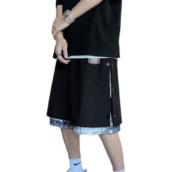 Shorts Casuales Holgados con Estampado Floral de Anacardo