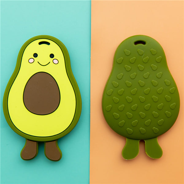 Mordedor de Aguacate Calmante - Juguete Masticable Suave para Bebés