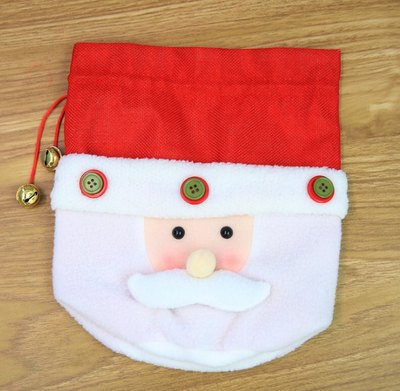 Bolsa de Regalo Navideña con Muñeco de Nieve y Campana - Decoración Festiva - Image 3