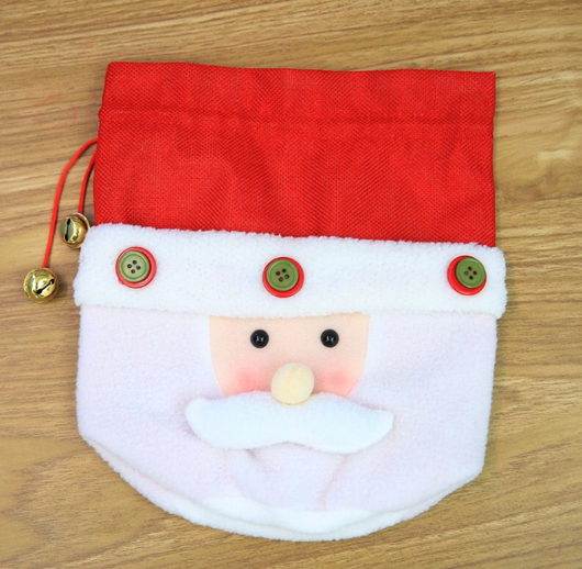 Bolsa de Regalo Navideña con Muñeco de Nieve y Campana - Decoración Festiva - Image 3