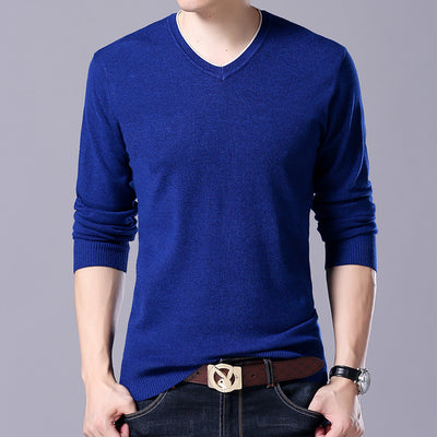 Suéter Cuello V para Hombre - Abrigo Versátil Primavera a Invierno - Image 12