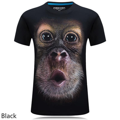 Playera Casual Estampado Animal 3D Personalizada Talla Grande Hombre - Image 2