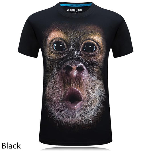 Playera Casual Estampado Animal 3D Personalizada Talla Grande Hombre - Image 2