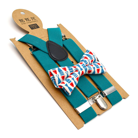 Conjunto de Tirantes y Pajarita Estampada para Niños - Image 17