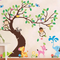 Adhesivos Decorativos Infantiles Búho y Mono - Pegatinas Removibles para Habitación