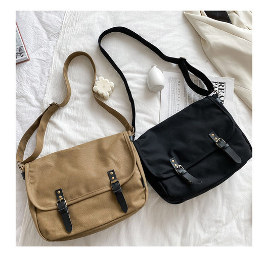 Bolsa de Mensajero Retro de Lona con Cierre Abatible y Detalles de Herrería - Image 21