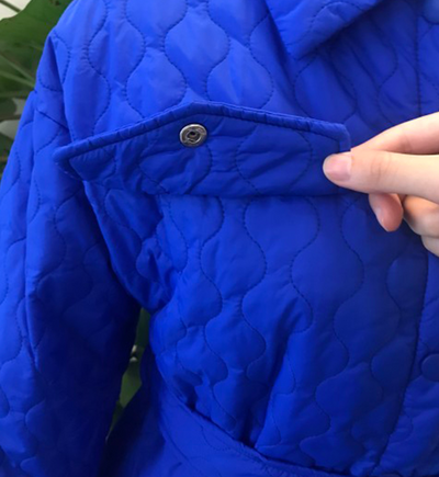 Chaqueta Acolchada de Algodón con Botón Simple - Elegancia y Confort - Image 14
