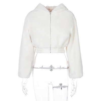 Abrigo Largo de Terciopelo con Capucha Forrada en Piel - Chaqueta Térmica para Invierno - Image 5