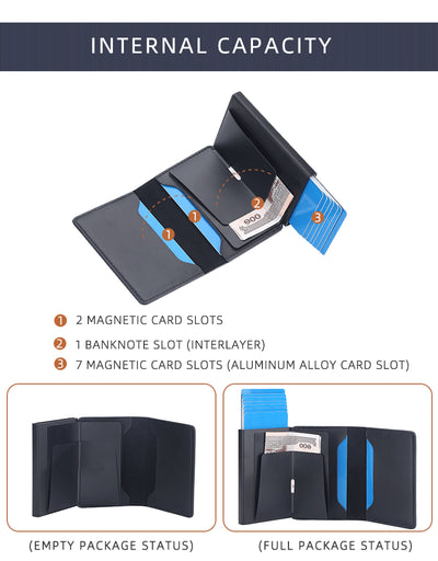 Billetera Protectora de Cuero Crazy Horse Anti-RFID para Hombre - Image 15
