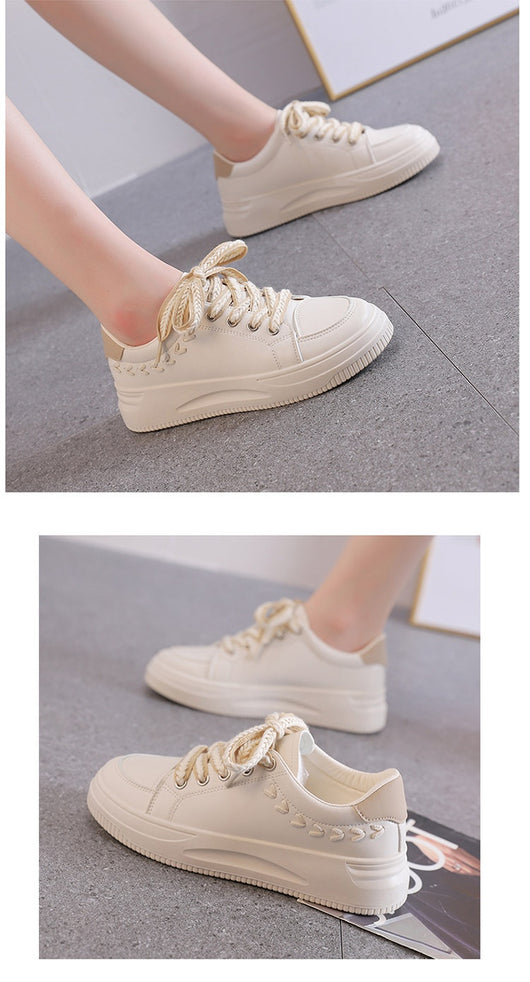Tenis Deportivos de Plataforma en Cuero para Estudiantes - Comodidad y Estilo Versátil - Image 12