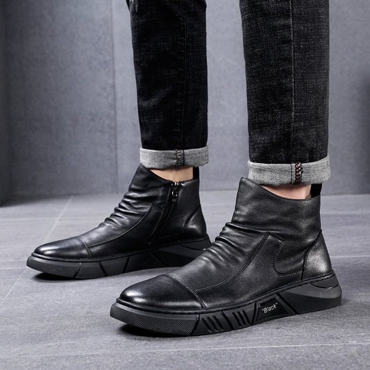 Botas Militares de Cuero para Hombre - Botines Tácticos de Media Caña - Image 2