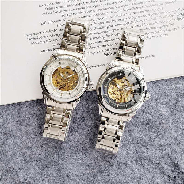 Reloj Mecánico Hueco de Acero Inoxidable para Hombre