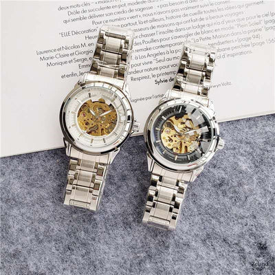 Reloj Mecánico Hueco de Acero Inoxidable para Hombre