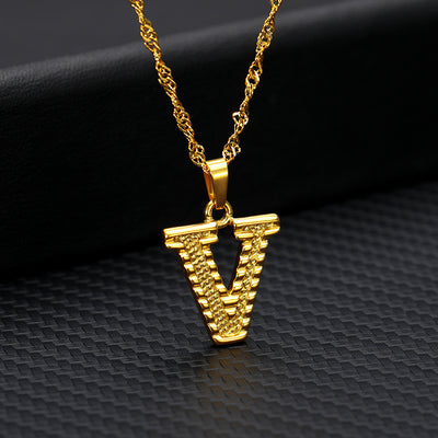 Collar con Colgante de 26 Letras Chapado en Oro - Image 24