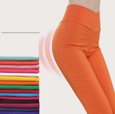 Pantalones Ajustados de Cintura Reducida