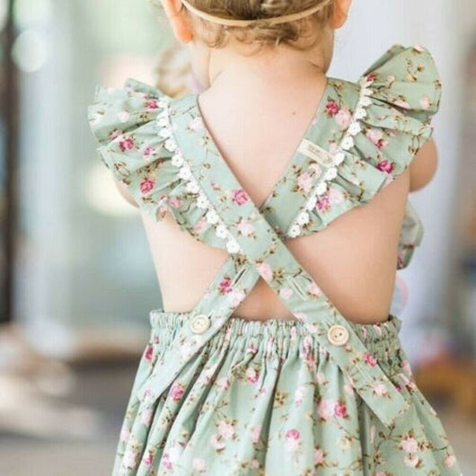 Vestido Infantil Estampado Floral - Image 4