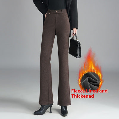 Pantalones Flare Slim Forrados en Fleece - Estilo Casual y Cómodo - Image 13