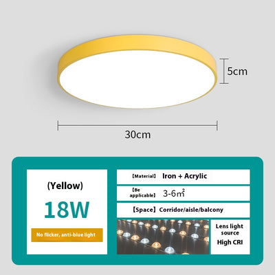 Lámpara de Techo LED Redonda Minimalista para Sala de Estar - Image 5