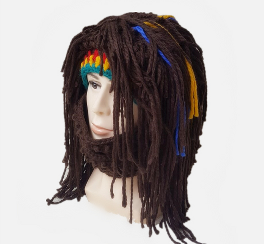 Gorro de Lana Tejido a Mano con Barba Postiza - Disfraz Cómico Unisex - Image 14