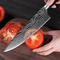 Cuchillo de Acero de 8 Pulgadas con Mango de Madera de Color y Onda Láser