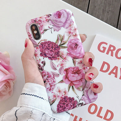 Funda Integral para Teléfono con Diseño Floral