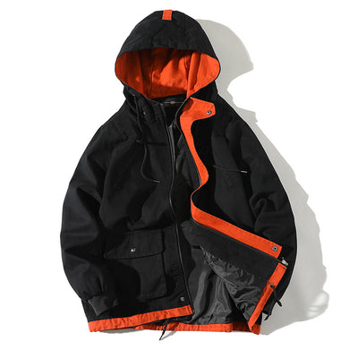 Chaqueta con Capucha de Bloques de Color - Image 4