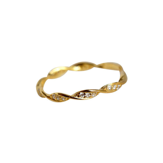 Anillo de Plata Esterlina 925 Retorcido con Diamante para Mujer - Image 2