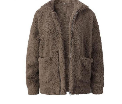 Abrigo Casual Mujer Otoño Invierno Lana Peluda Suelto Europeo - Image 8