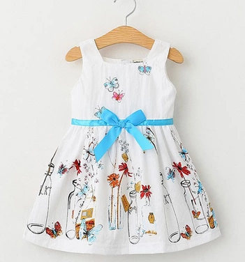 Vestido Princesa Niña Blanco con Mariposas y Flores - Image 5