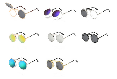 Gafas de Sol Steampunk Vintage Abatibles con Protección UV - Marco Metal Unisex - Image 2