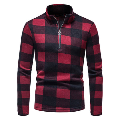 Suéter Camiseta Cuello Alto con Cierre de Cremallera para Hombre - Image 5
