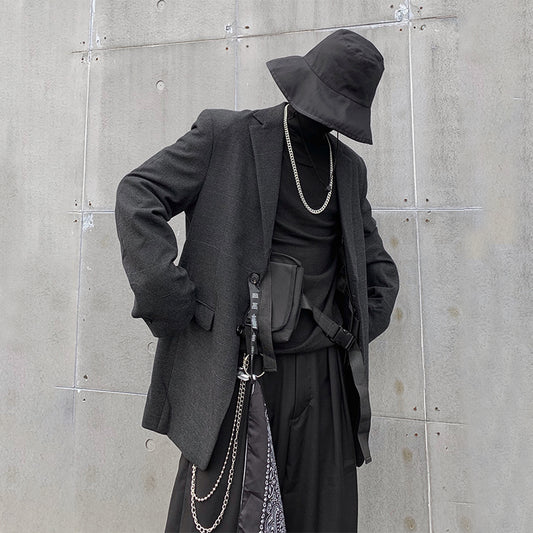 Traje Suelto de Manga Larga para Hombre - Estilo Moderno