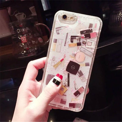 Funda Móvil con Patrón Cosmético y Líquido Dinámico - Image 4