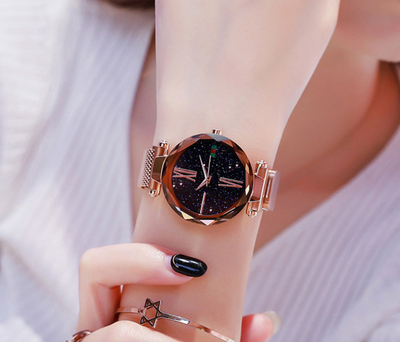Reloj Mujer Cielo Estrellado con Malla Magnética y Cristal de Cuarzo - Image 5