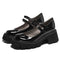 Zapatos de Cuero con Punta Redonda